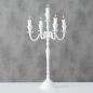 Preview: Kerzenständer 5-armig, Weiß, H50cm.