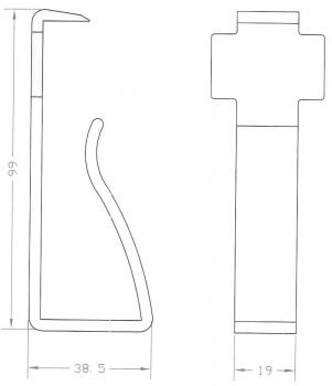 Skirting Clip A (4,5 - 9,0cm) - Einzell