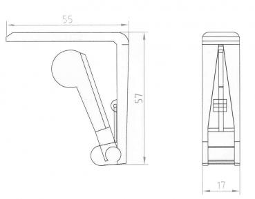 Preview: Skirting Clips, Clip B (5 - 35 mm) - Einzell