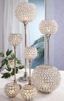 Krystal Kugel AD509KKS 2er Set. Silber.