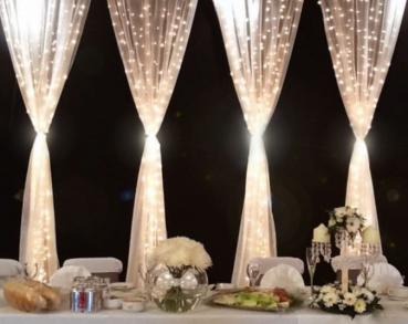LED Lichterkette Vorhang 2x4m, verlängerbar