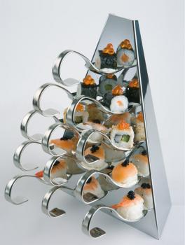 Preview: Gourmet-Display mit 12 Gourmetlöffel. Edelstahl.