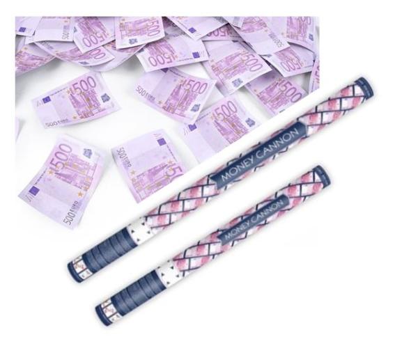 Konfetti Kanone, streamer, 500€ Scheine