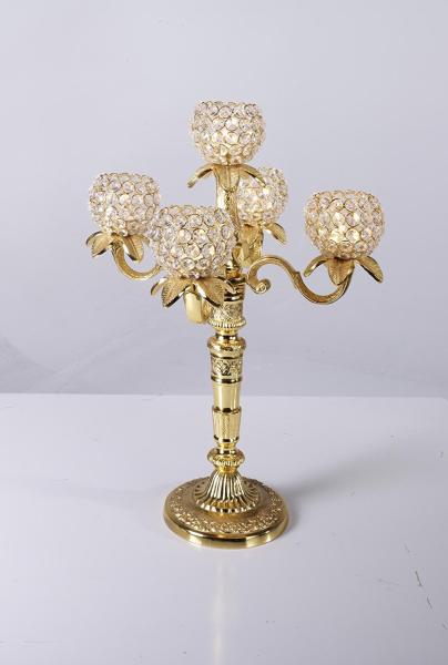 Kerzenständer vernickelt. 2er Set. Kristallglas und Aluminium