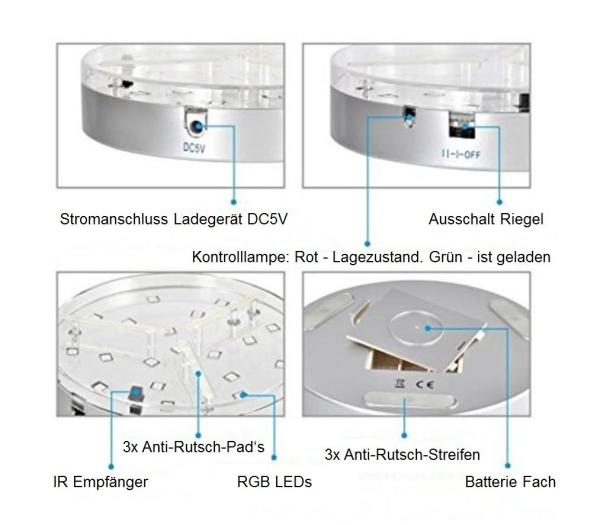 Base LED-Untersetzer, Leuchte, Effekt Licht.