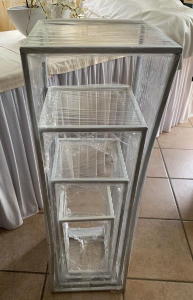 Blumenständer, Dekoständer. Metall (nicht zerlegbar) - Weiss