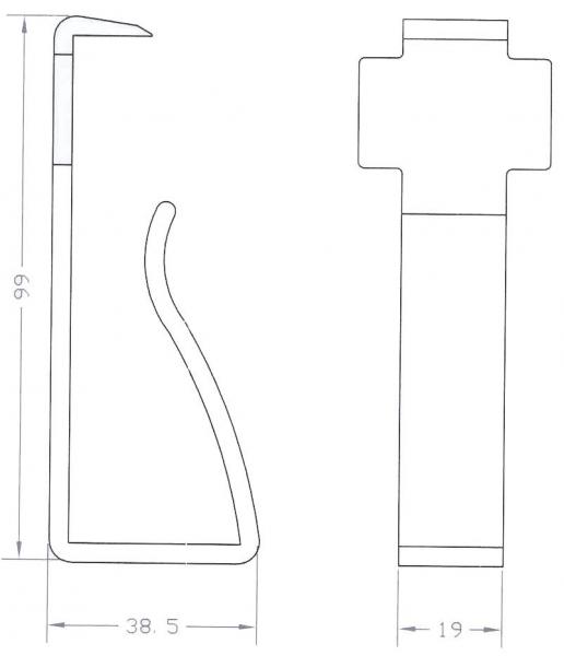 Skirting Clip A (4,5 - 8,0cm)