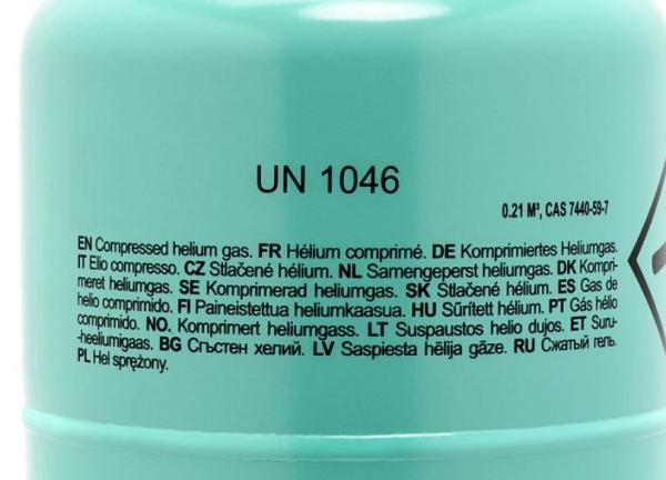 Helium, Ballongas für ca. 30 Luftballons. Einwegflasche