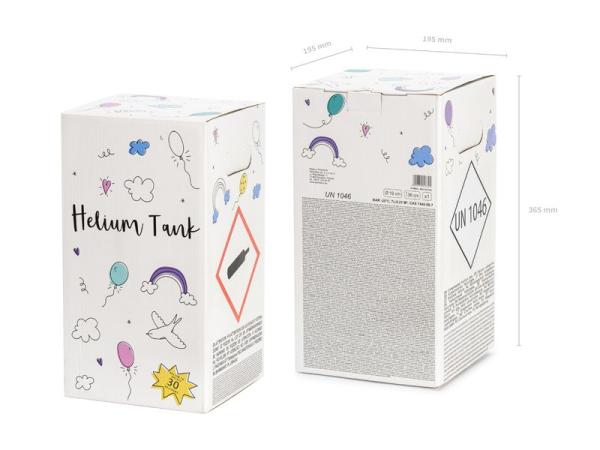 Helium, Ballongas für ca. 30 Luftballons. Einwegflasche
