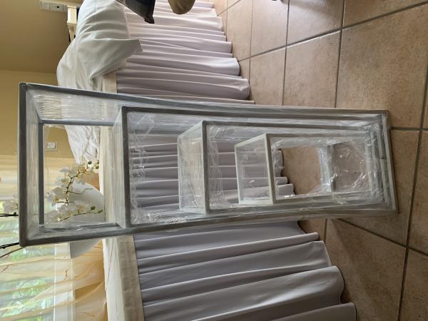 Blumenständer, Dekoständer. Metall (nicht zerlegbar) - Weiss